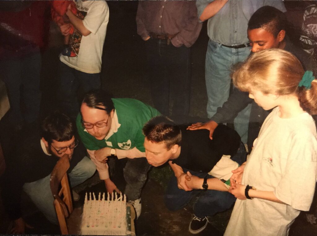 Image of 100th Birthday Party Candle Blowing 13 Aug